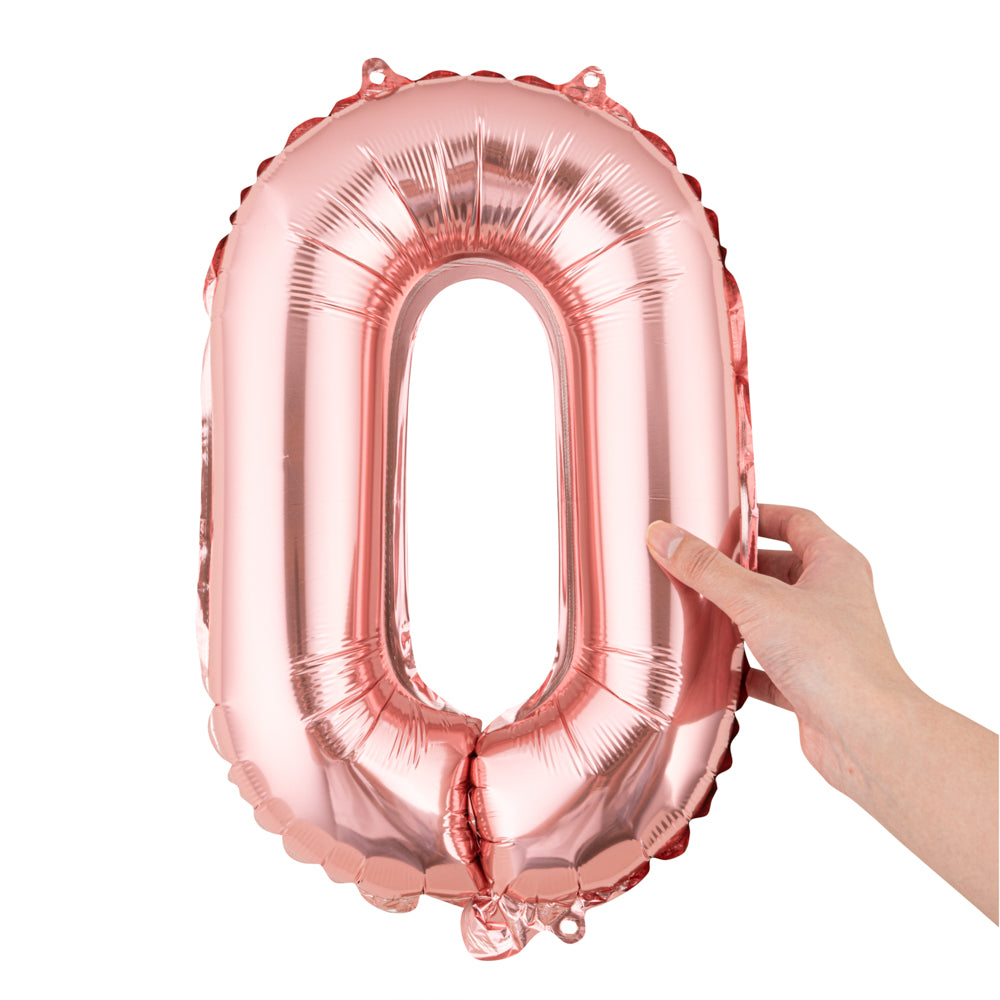 Balloonify Rose Gold Mylar Letter O Balloon - 16" - 1 count box