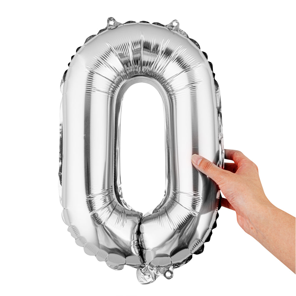 Balloonify Silver Mylar Letter O Balloon - 16" - 1 count box