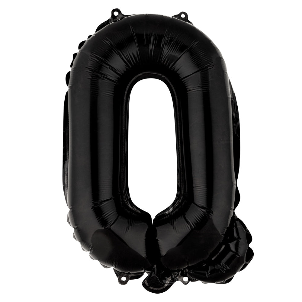 Balloonify Black Mylar Letter Q Balloon - 16" - 1 count box