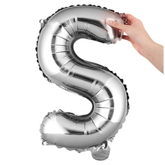 Balloonify Silver Mylar Letter S Balloon - 16