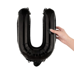 Balloonify Black Mylar Letter U Balloon - 16