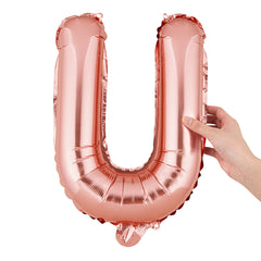 Balloonify Rose Gold Mylar Letter U Balloon - 16