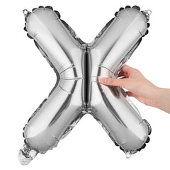 Balloonify Silver Mylar Letter X Balloon - 16