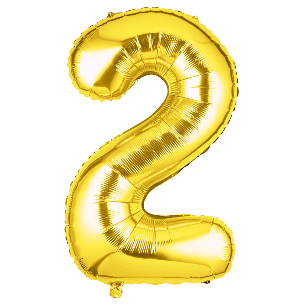 Balloonify Gold Mylar Number 2 Balloon - 40" - 1 count box