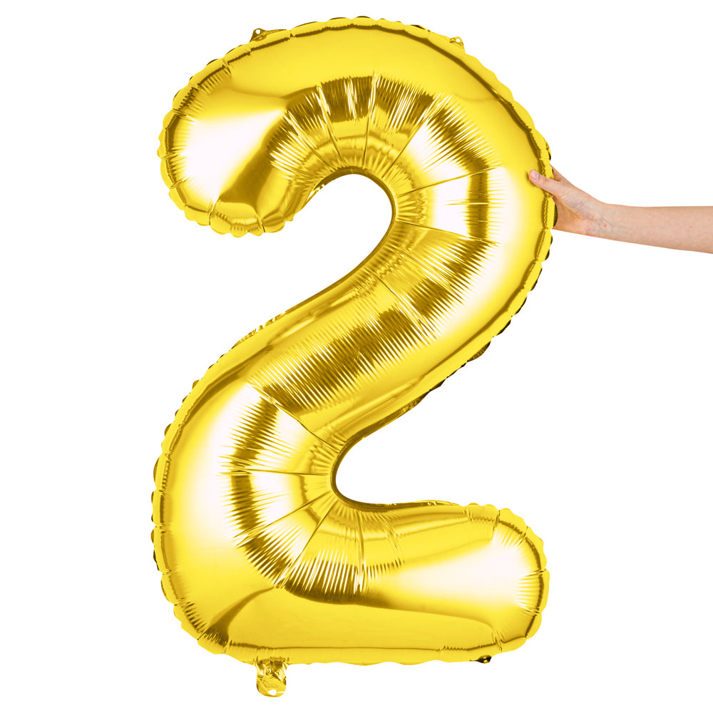 Balloonify Gold Mylar Number 2 Balloon - 40" - 1 count box