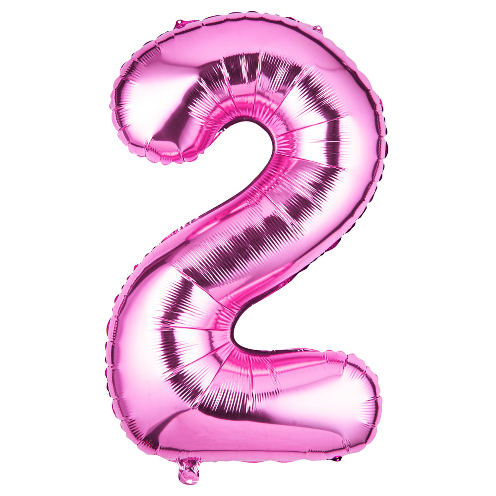 Balloonify Pink Mylar Number 2 Balloon - 40" - 1 count box