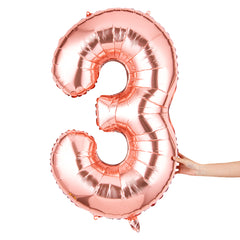 Balloonify Rose Gold Mylar Number 3 Balloon - 40