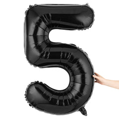 Balloonify Black Mylar Number 5 Balloon - 40