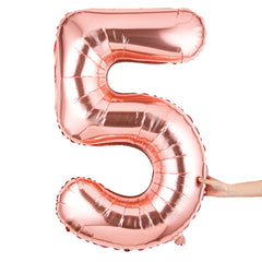 Balloonify Rose Gold Mylar Number 5 Balloon - 40