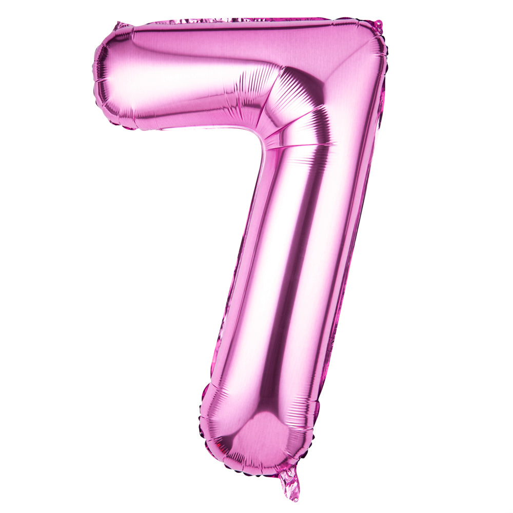 Balloonify Pink Mylar Number 7 Balloon - 40" - 1 count box