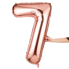 Balloonify Rose Gold Mylar Number 7 Balloon - 40