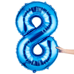 Balloonify Blue Mylar Number 8 Balloon - 40