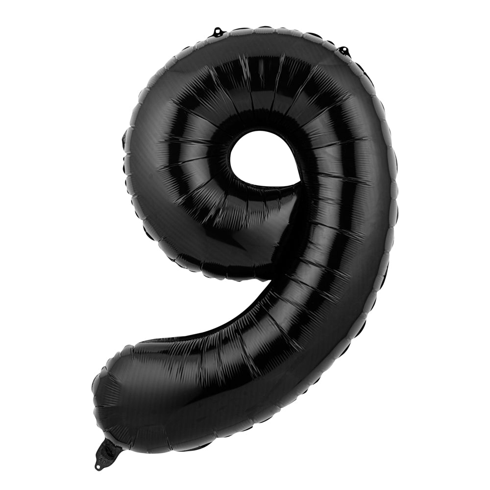 Balloonify Black Mylar Number 9 Balloon - 40" - 1 count box