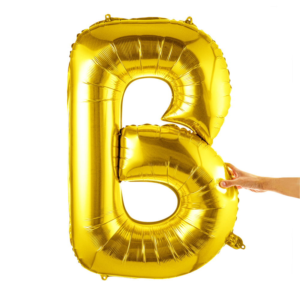 Balloonify Gold Mylar Letter B Balloon - 40" - 1 count box