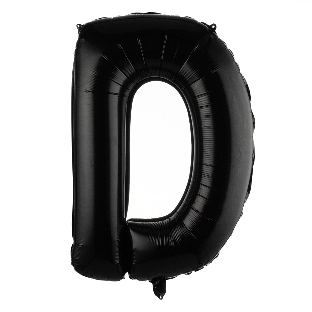 Balloonify Black Mylar Letter D Balloon - 40" - 1 count box