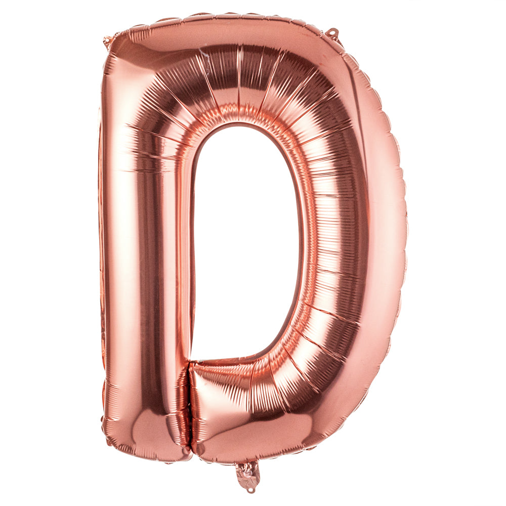 Balloonify Rose Gold Mylar Letter D Balloon - 40" - 1 count box