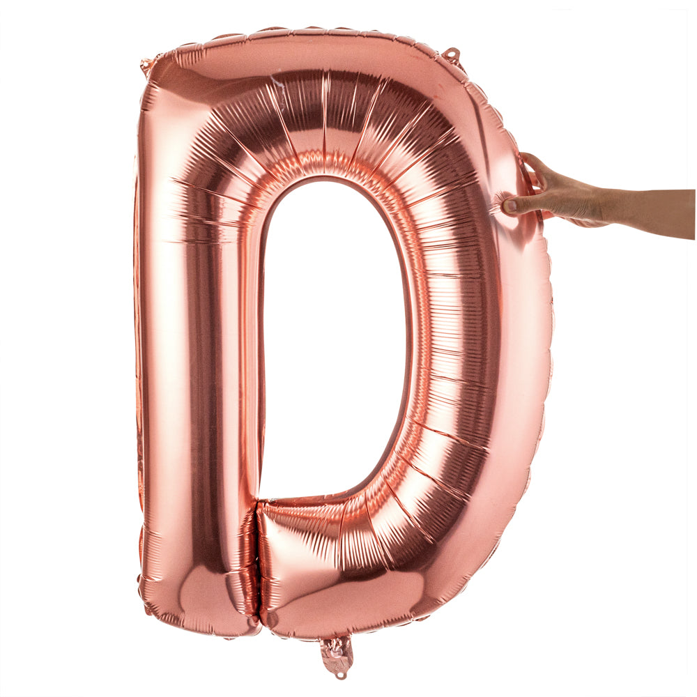 Balloonify Rose Gold Mylar Letter D Balloon - 40" - 1 count box