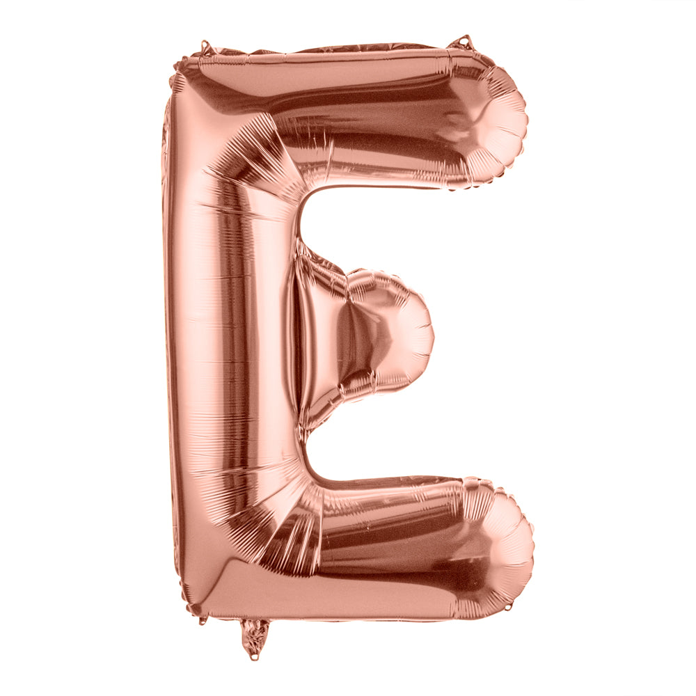 Balloonify Rose Gold Mylar Letter E Balloon - 40" - 1 count box