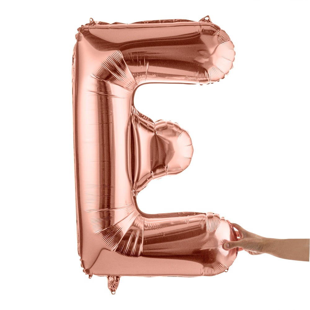 Balloonify Rose Gold Mylar Letter E Balloon - 40" - 1 count box