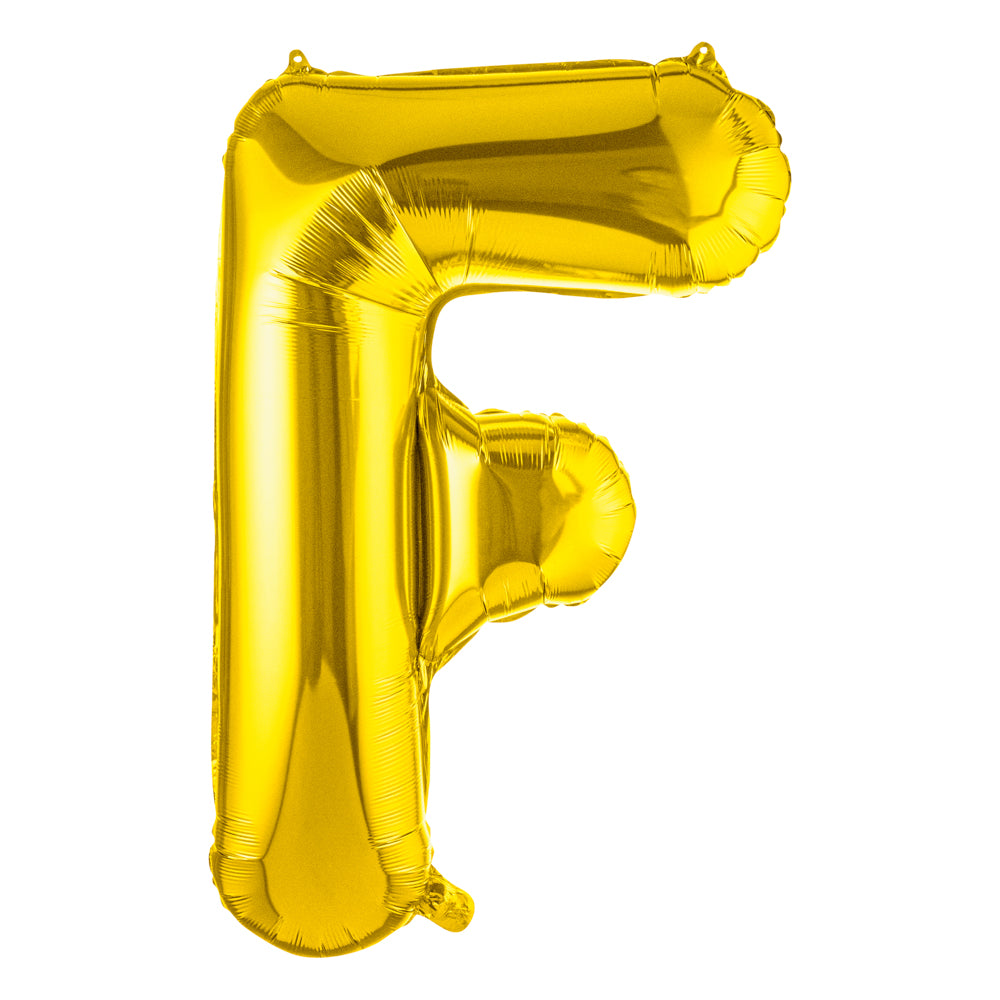 Balloonify Gold Mylar Letter F Balloon - 40" - 1 count box