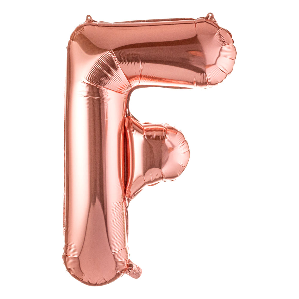 Balloonify Rose Gold Mylar Letter F Balloon - 40" - 1 count box