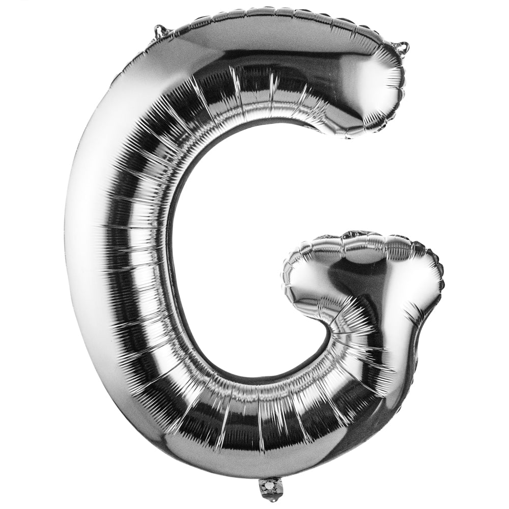 Balloonify Silver Mylar Letter G Balloon - 40" - 1 count box