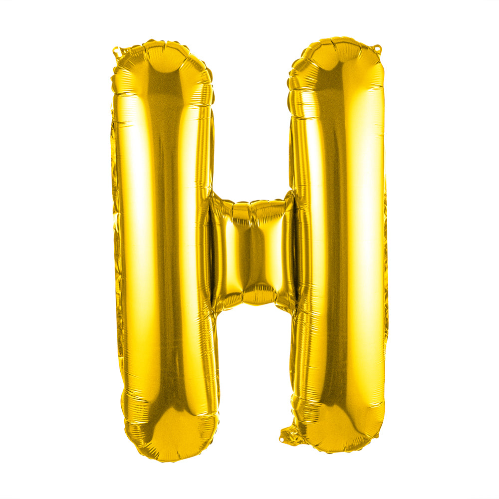 Balloonify Gold Mylar Letter H Balloon - 40" - 1 count box