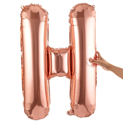 Balloonify Rose Gold Mylar Letter H Balloon - 40