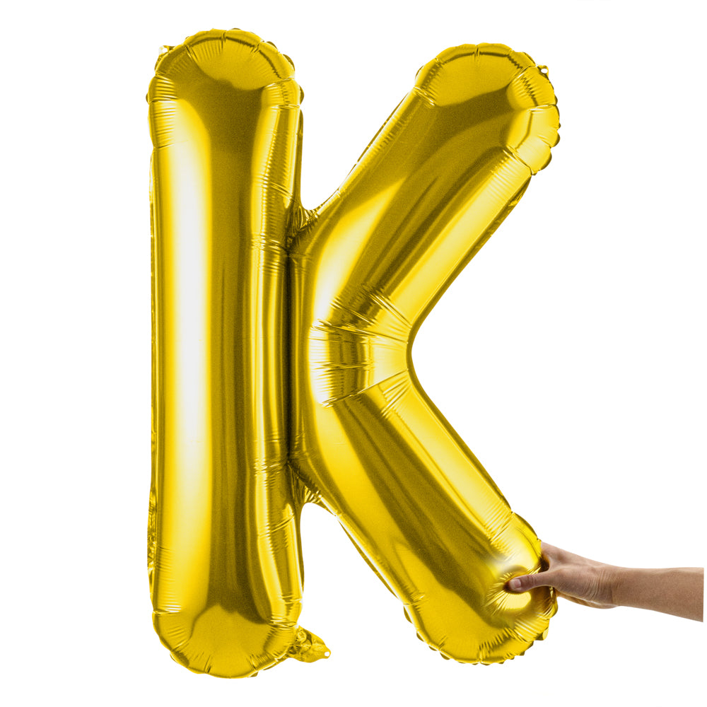 Balloonify Gold Mylar Letter K Balloon - 40" - 1 count box