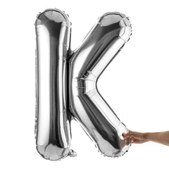 Balloonify Silver Mylar Letter K Balloon - 40