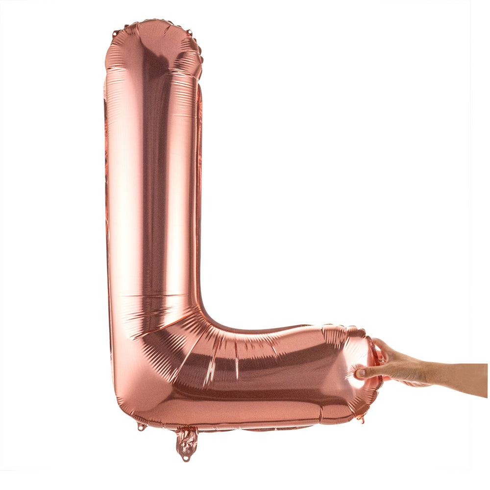 Balloonify Rose Gold Mylar Letter L Balloon - 40" - 1 count box