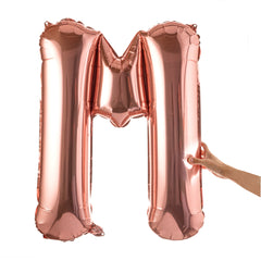 Balloonify Rose Gold Mylar Letter M Balloon - 40