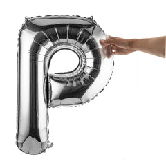 Balloonify Silver Mylar Letter P Balloon - 40