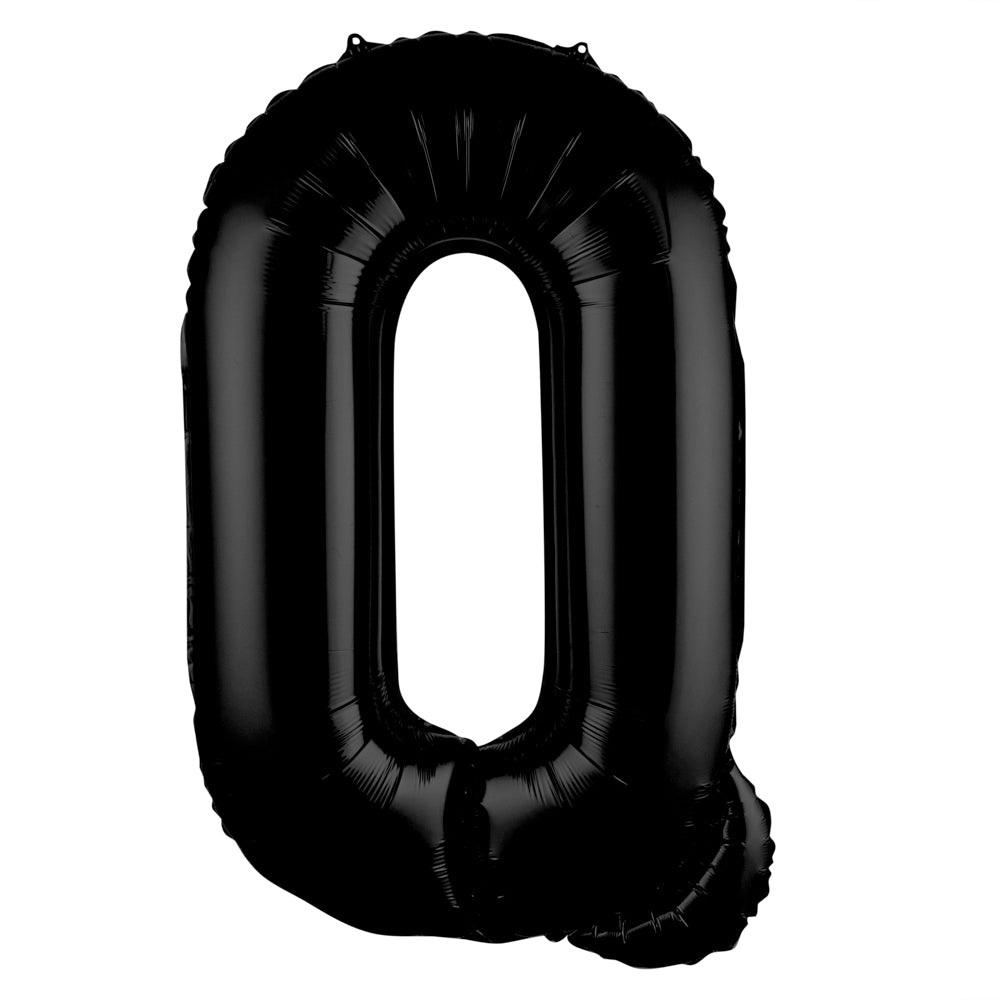 Balloonify Black Mylar Letter Q Balloon - 40" - 1 count box