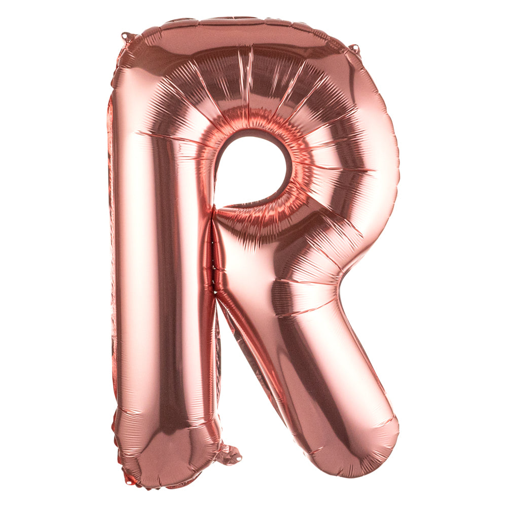 Balloonify Rose Gold Mylar Letter R Balloon - 40" - 1 count box