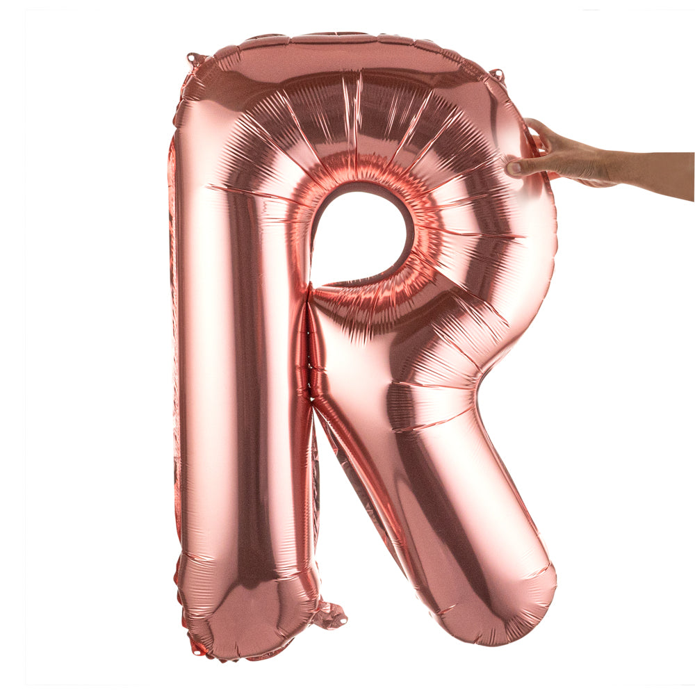 Balloonify Rose Gold Mylar Letter R Balloon - 40" - 1 count box