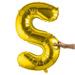 Balloonify Gold Mylar Letter S Balloon - 40