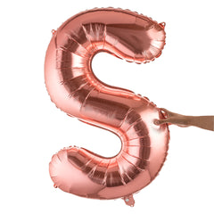 Balloonify Rose Gold Mylar Letter S Balloon - 40