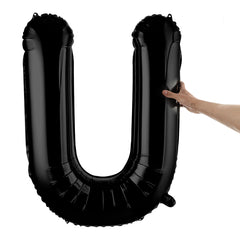 Balloonify Black Mylar Letter U Balloon - 40