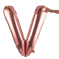 Balloonify Rose Gold Mylar Letter V Balloon - 40