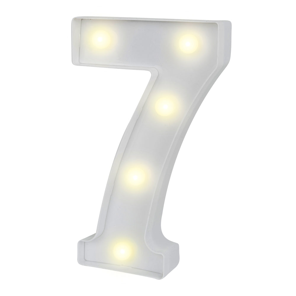 Illumify White LED Marquee Number 7 Sign - 8 3/4" - 1 count box