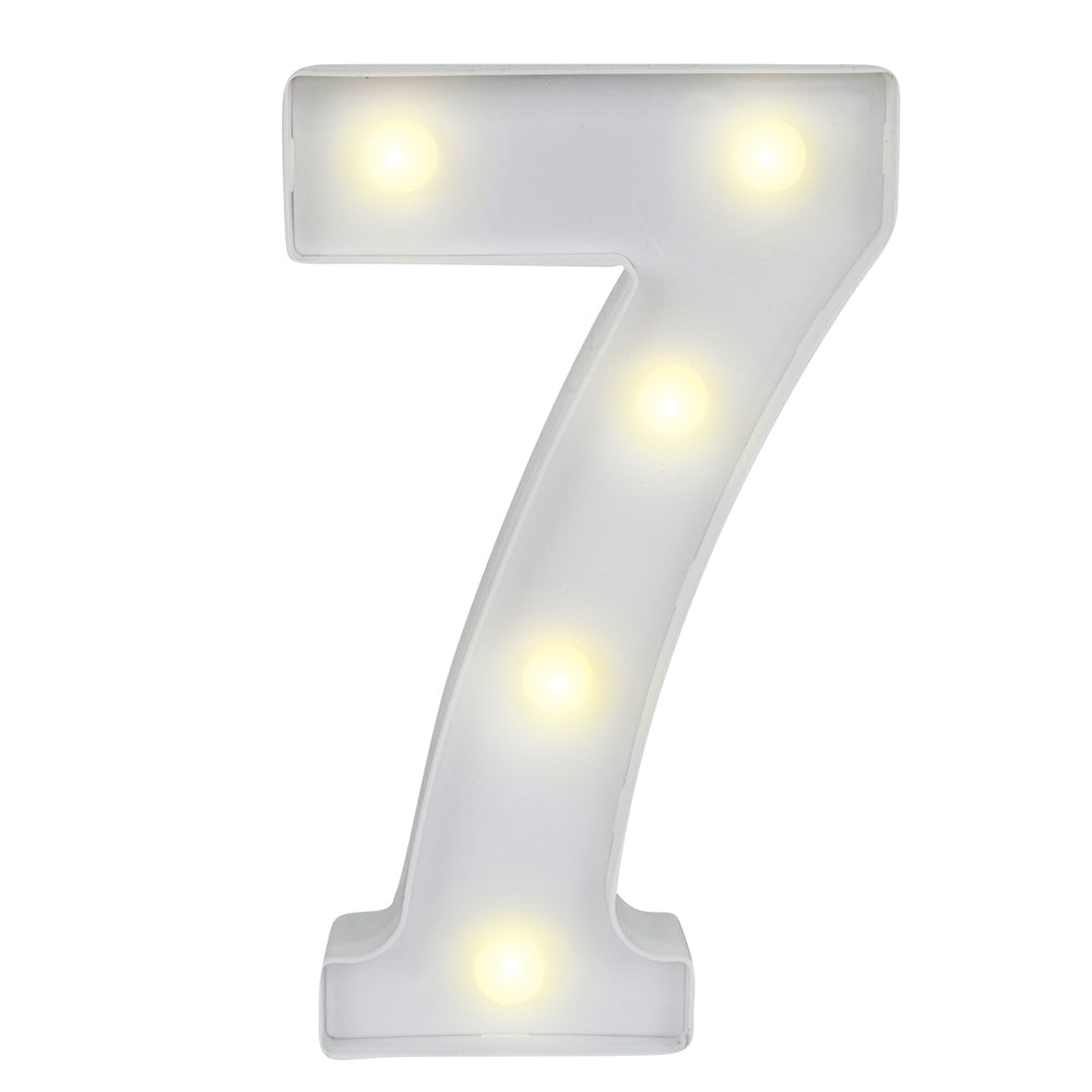 Illumify White LED Marquee Number 7 Sign - 8 3/4" - 1 count box