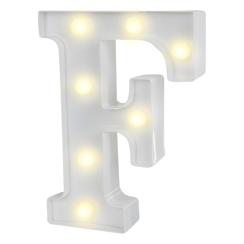 Illumify White LED Marquee Letter F Sign - 8 3/4" - 1 count box