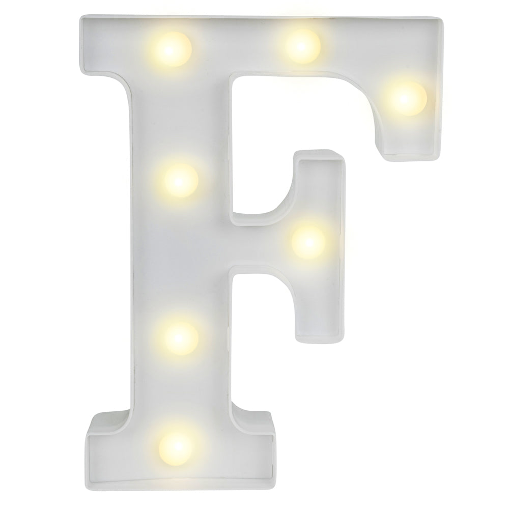 Illumify White LED Marquee Letter F Sign - 8 3/4" - 1 count box