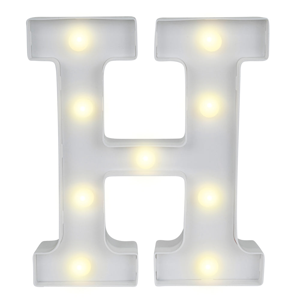 Illumify White LED Marquee Letter H Sign - 8 3/4" - 1 count box