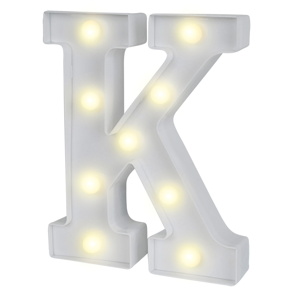 Illumify White LED Marquee Letter K Sign - 8 3/4" - 1 count box