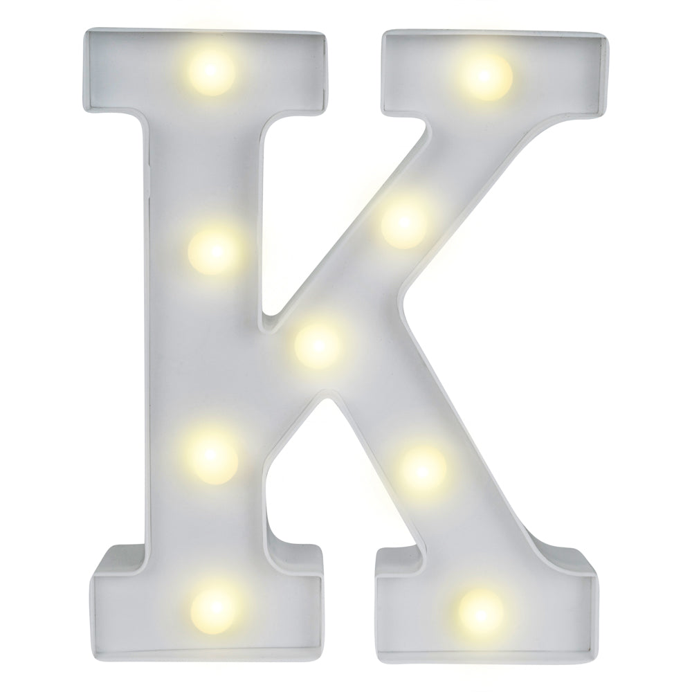 Illumify White LED Marquee Letter K Sign - 8 3/4" - 1 count box