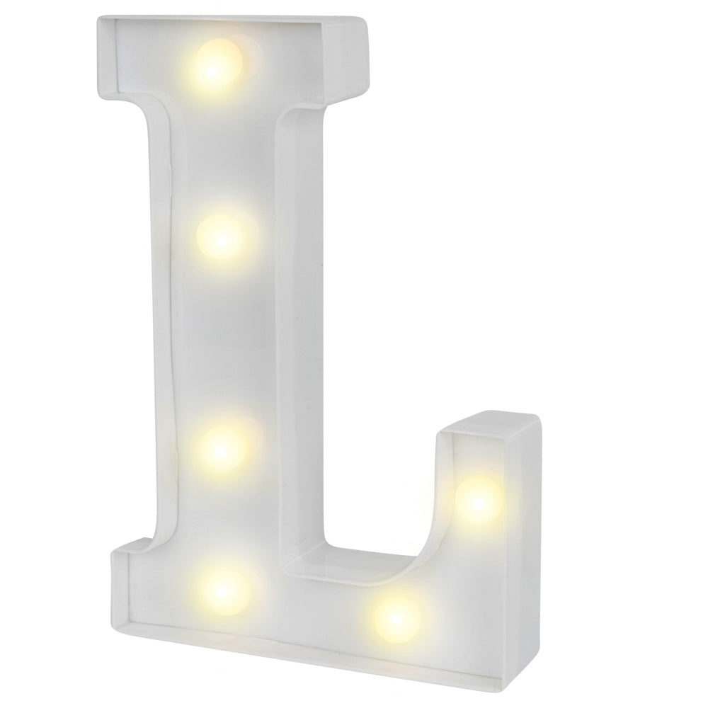 Illumify White LED Marquee Letter L Sign - 8 3/4" - 1 count box