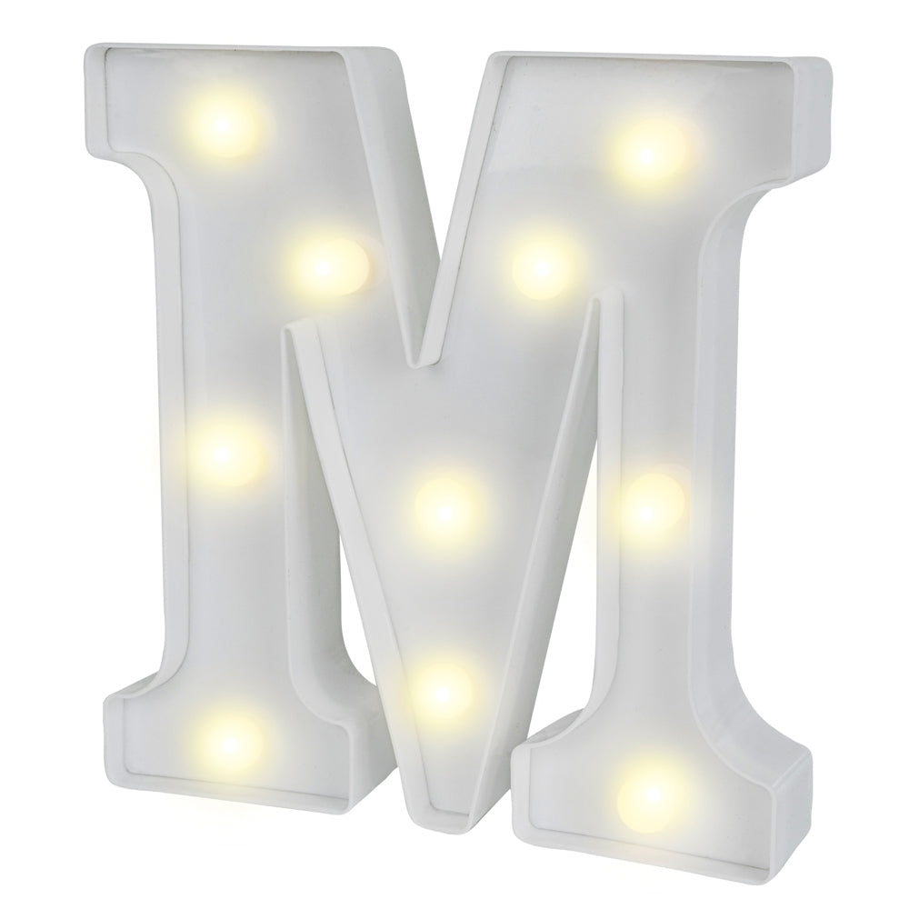 Illumify White LED Marquee Letter M Sign - 8 3/4" - 1 count box