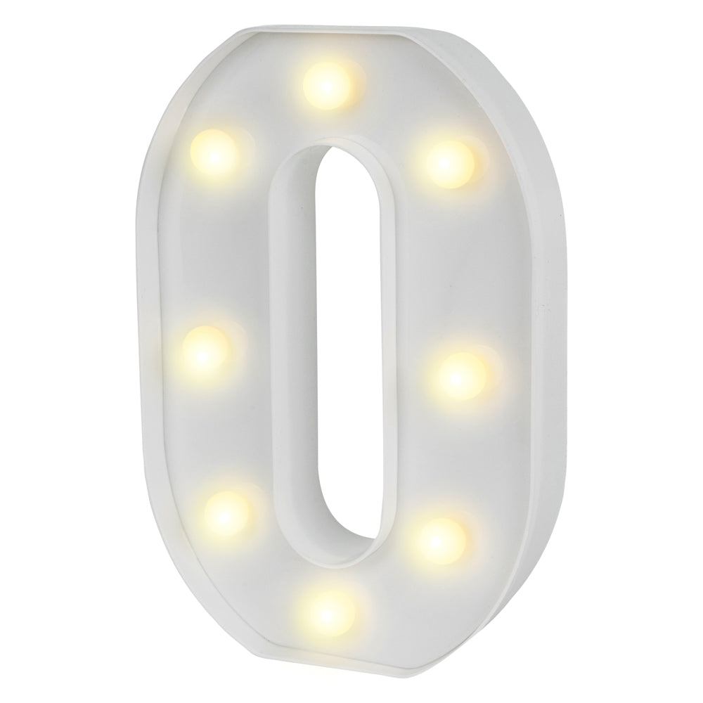 Illumify White LED Marquee Letter O Sign - 8 3/4" - 1 count box